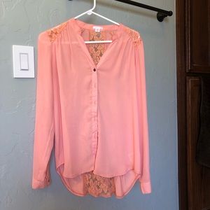 Lightweight Chiffon Lace Blouse
